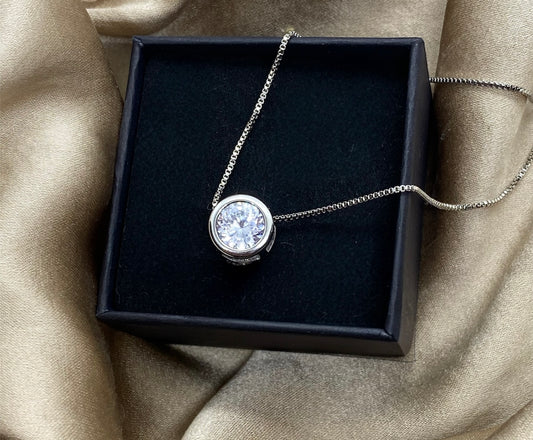 Kette mit beweglichem Anhänger „Aurelia“ aus 925 Silber