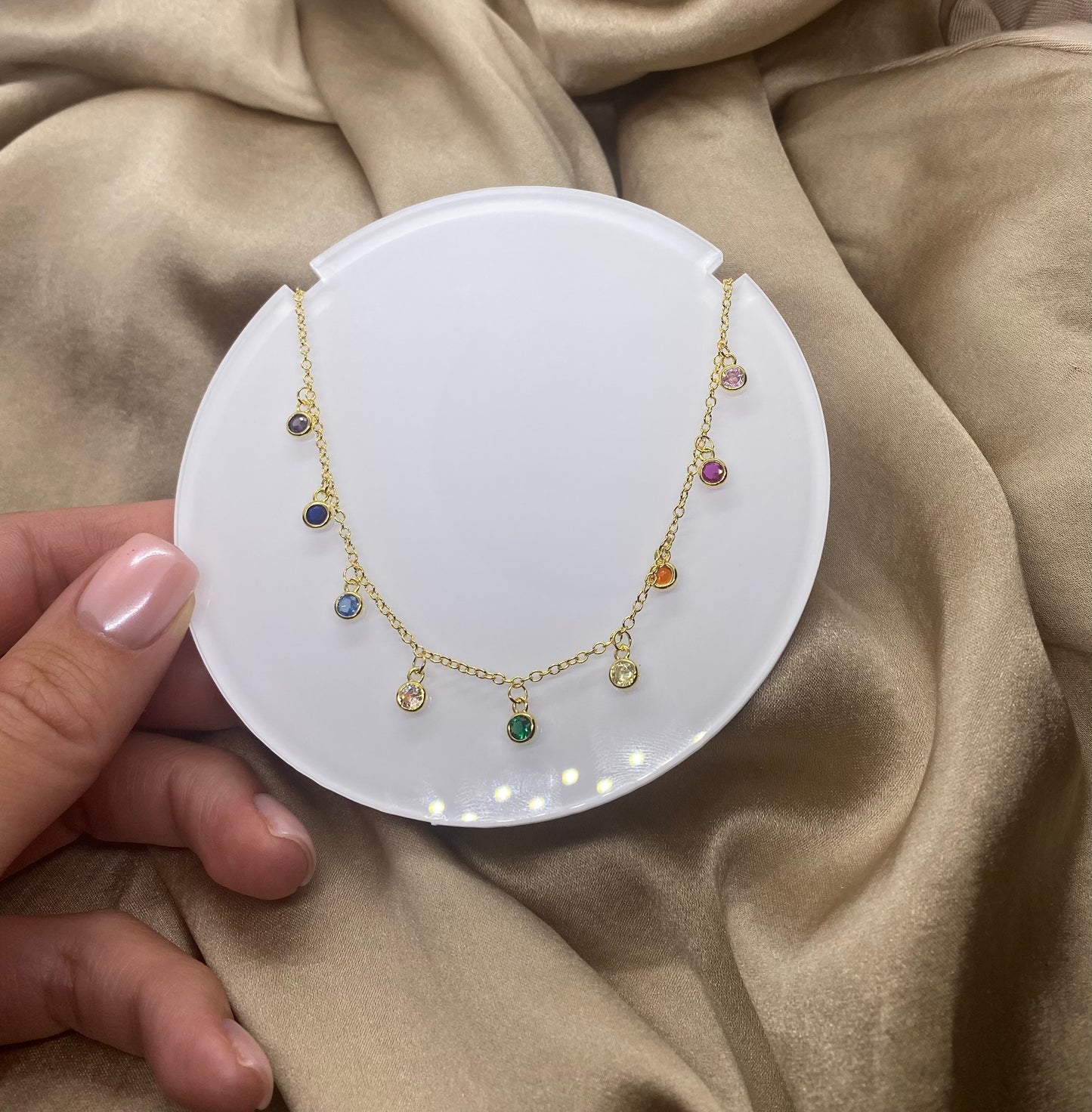 Halskette „Bohemia“ – 925 Silber mit Vergoldung